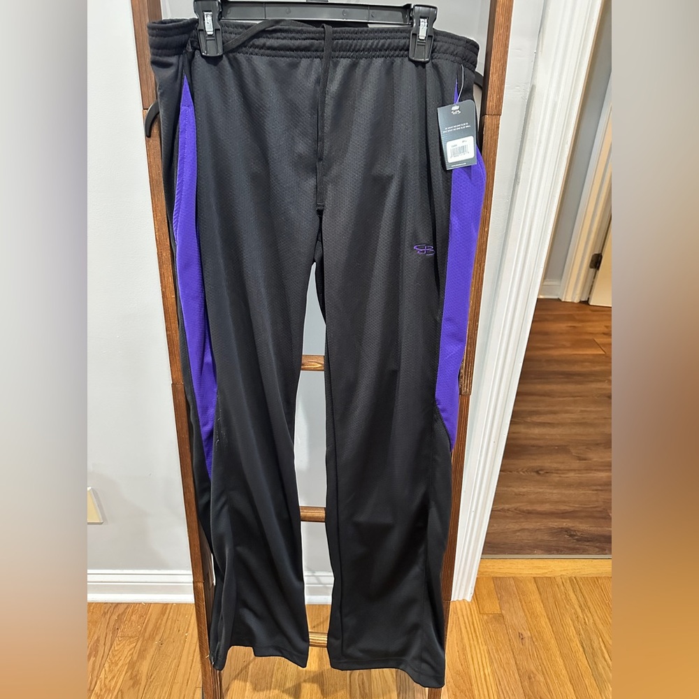 Boombah Black and Purple Athletic Pants